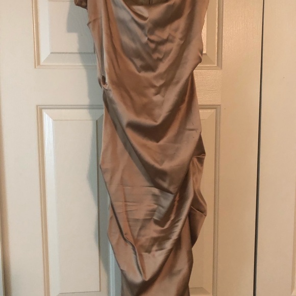 Gold Dress Ruched - Picture 2 of 3